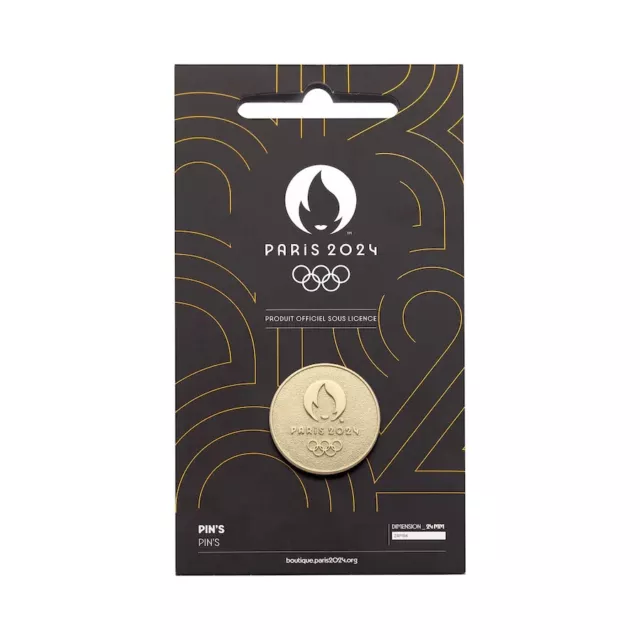 PARIS 2024 OLYMPIC Games Logo Pin Badge Gold 14.73 PicClick