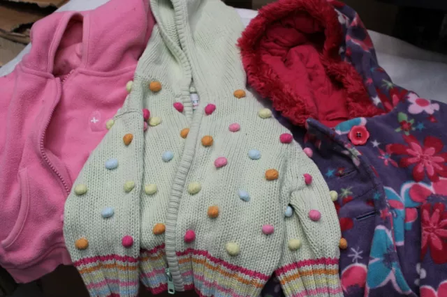 Girls/Toddler Pre Loved Clothing 9-12 Months Large Job Lot 7 Jackets Dress Coats