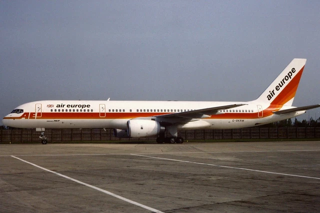 ORIGINAL 35MM COLOUR slide of Air Europe Boeing 757-236 G-BKRM £0.75 ...