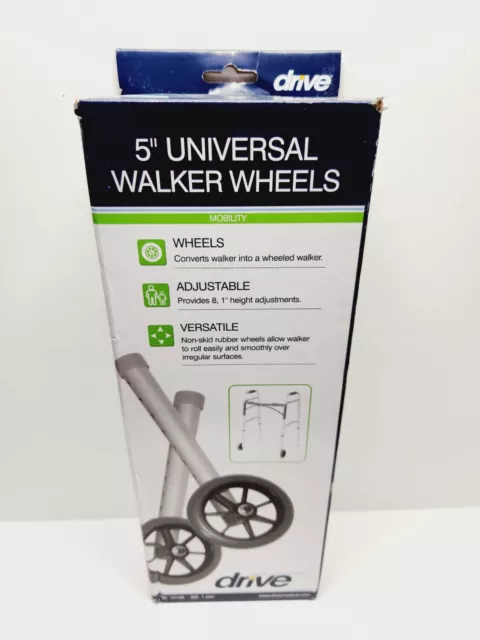 DRIVE MEDICAL SUPPLY 5" Universal Walker Wheels 10109 - 350 Lb Weight Limit NEW