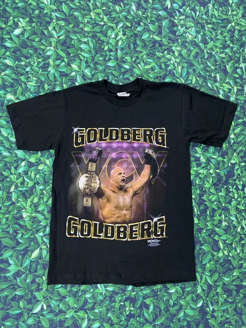 Vintage 90s WCW Bill Goldberg T Shirt Mens Size M Rap Wrestling Tee Faded