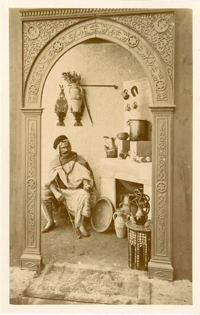 Tirage Albuminé Vintage Algérie, Hommes Arabes, Circa 1880, Format 18x24 Cm - Pièce De Collection