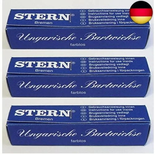 3er: Stern Original Ungarische Bartwichse 8ml