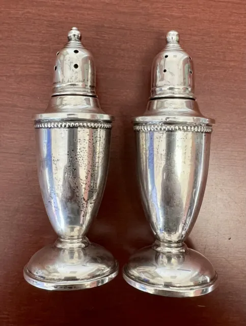 Empire Sterling Weighted Silver Salt & Pepper Shakers