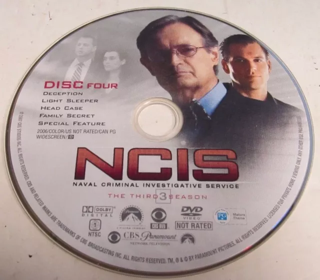 NCIS Season 3 Replacement DVD Disc 4 Only