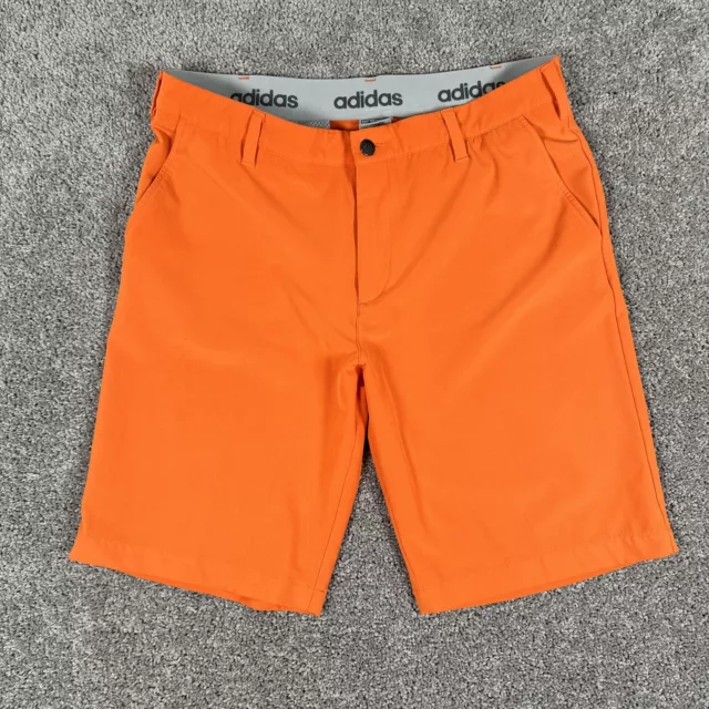 Adidas Ultimate 365 Golf Shorts Men’s 34 Orange Stretch Performance Grip Waist