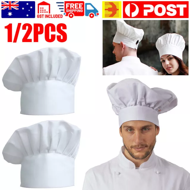 Chef Hat Baker Kitchen Cook Restaurants Catering Elastic Adjustable Unisex AUS