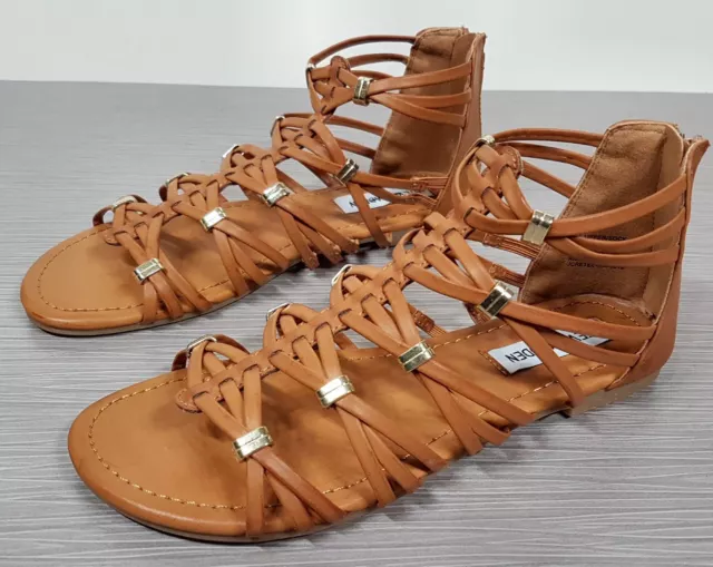 Steve Madden 'Cretee' Strappy Gladiator Sandal Brown Womens Size 4