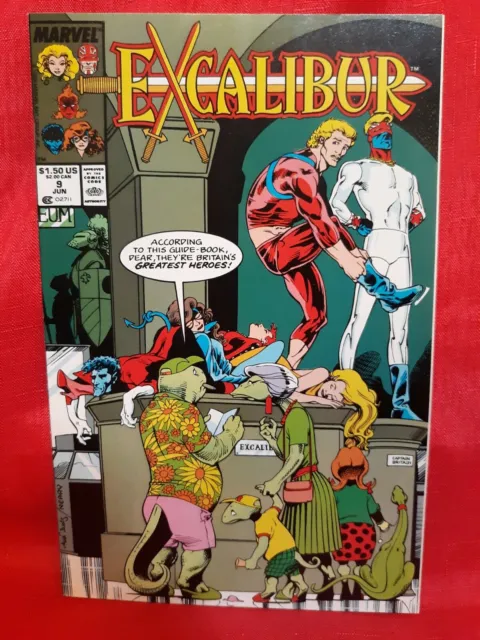 Excalibur #9- 1989 Chris Claremont, Alan Davis, Captain Britain, X-Men, VF/NM!