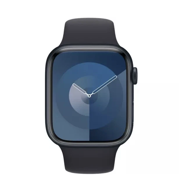 Apple Watch Series 9 45mm Aluminum Case with Sport Band - Midnight, M/L (GPS)...