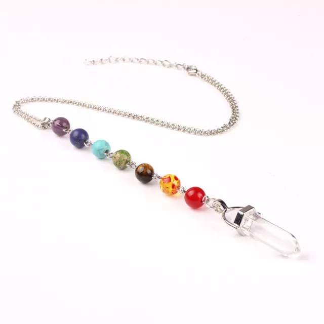Natural Rock Quartz Pendulum Chakra Necklace Healing Wholesale