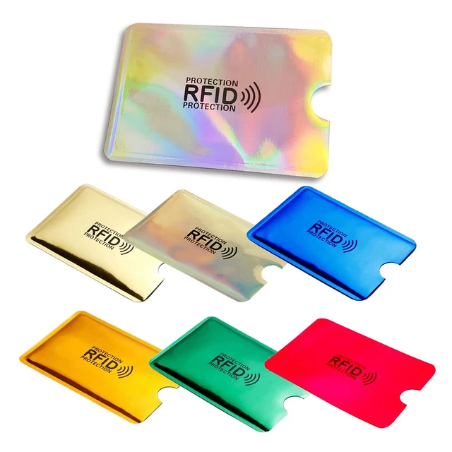 TÜV CERTIFIED RFID & NFC Blocking Sleeves, 7 Pack 7 Color - Anti-Theft ...