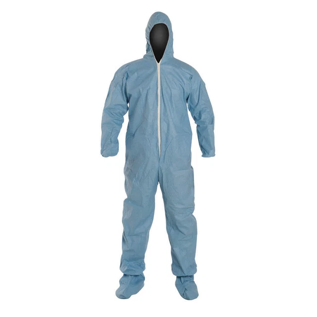 DUPONT TM122SBU6X002500 Secondary FR Coverall,Att Hood/Boot,PK25