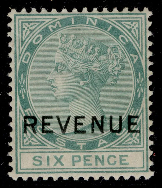 DOMINICA QV SG R2, 6d green, M MINT.