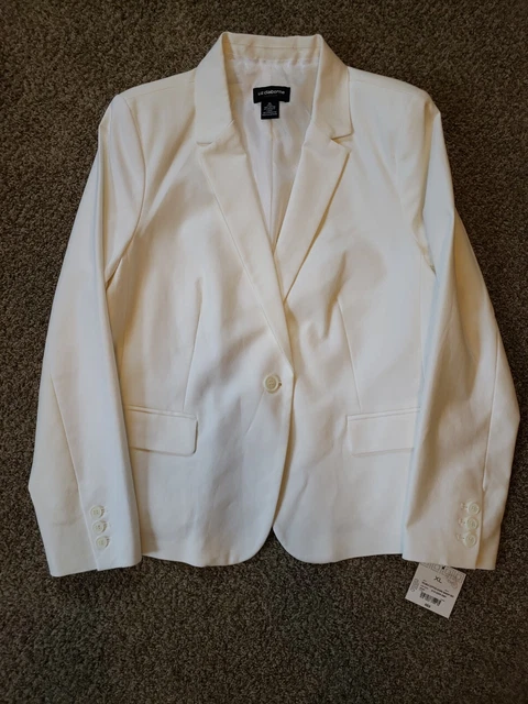 Liz claiborne white best sale blazer