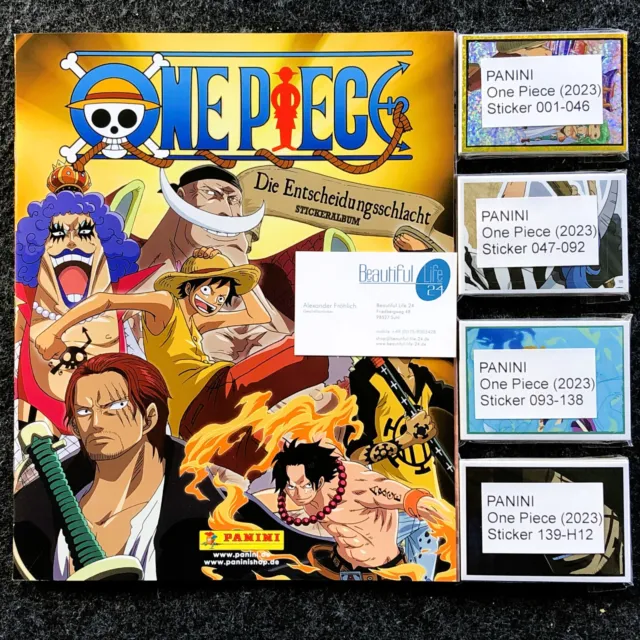 PANINI One Piece Summit War (2023) Sticker Sammelalbum inkl. 184 Sticker