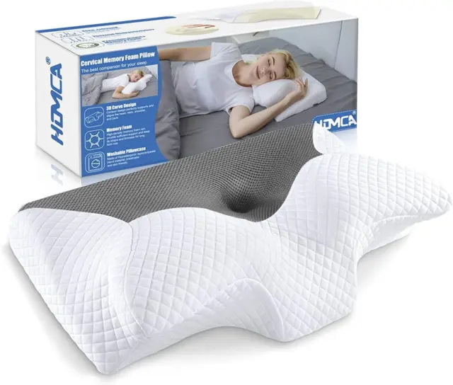 HOMCA Cervical Pillow Memory Foam Pillows - Contour Memory Foam Pillow for Neck
