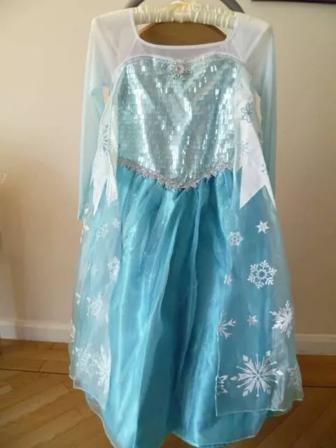 Genuine Disney Store Frozen Elsa Fancy Dress Costume with cape 9-10Y BNMT