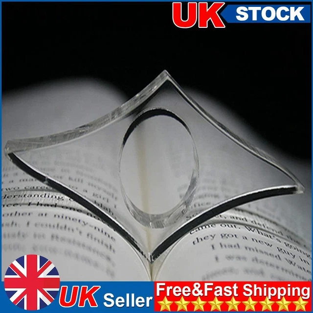 Acrylic Book Paper Clips Page Holder Stationery School Office Bookmarks (S)