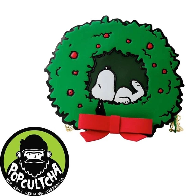 PEANUTS SNOOPY & Woodstock Wreath Light Up 9” Faux Leather Crossbody
