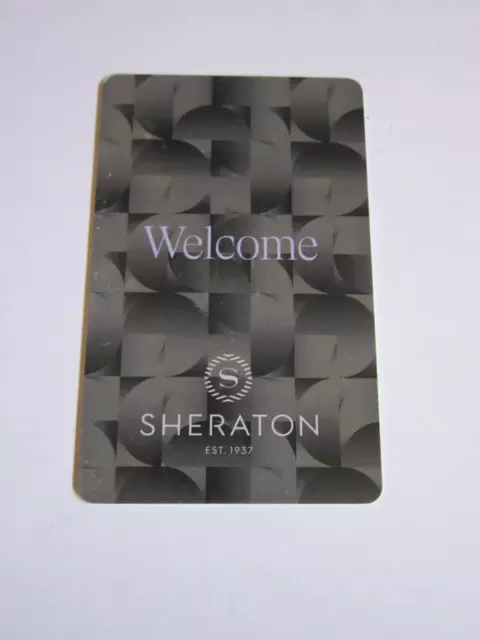 Hotel Key Card Sheraton Welcome Est. 1937 Where the World Comes Together Black