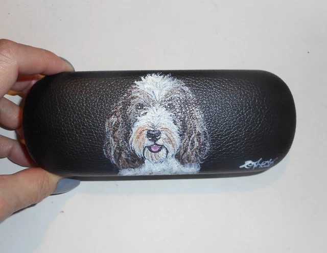Petit Basset Griffon Vendeen Dog Painting Eyeglass Glasses Spectacles Case