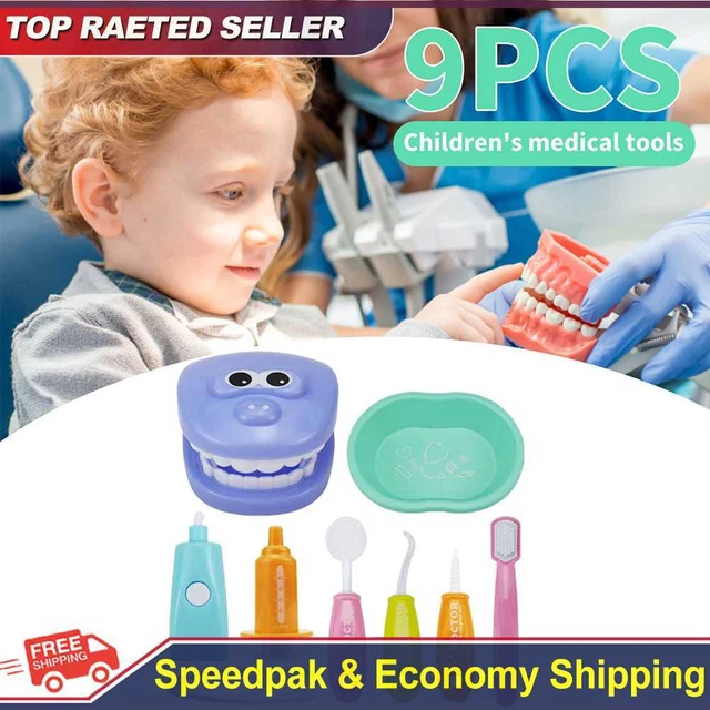 Tikhell 9-teiliges Zahnputzspiel f? Kinder, p?agogisches Dental-Szenenspielzeug,