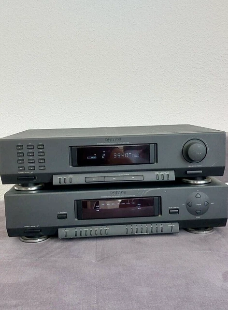 Tuner Ampli Philips FT920 Système Hifi Stéréo + Digital Son Égaliseur FV930 Vtg
