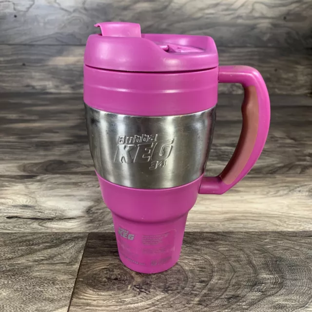 Bubba Keg 34 oz Travel Mug Vacuum Sealed Insulated Stainless Steel Pink