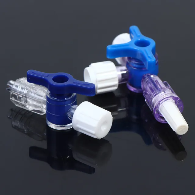 Plastic Two Way Three Way Stop Cock For Clinical Hospital Luer Lock Adapter!