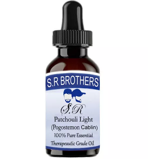 S.R.brothers Patchouli Luce 100% Puro e Naturale Pogostemon Cablin Essenza Olio