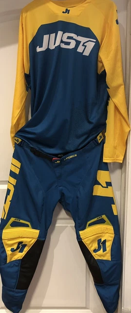 Just 1 J Force Bleu Jaune Jersey XL Et Pantalon 36 MX Offroad Gear Neuf