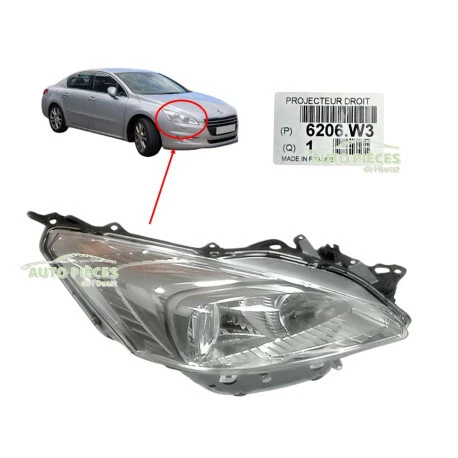 Phare Avant Droit ALKAR Pour PEUGEOT électrique - Réf 2752307, Avec Moteur, Neuf