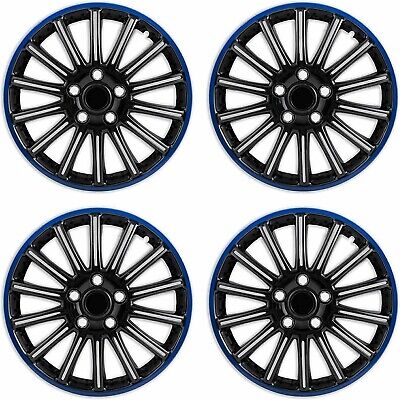 14" Wheel Trims Covers Hub Caps Set of 4 Super Resistant 14 inch Blue Durable UK