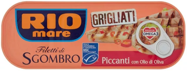 TONNO RIO MARE FILETTI DI SGOMBRO GRIGLIATI PICCANTI OLIO DI OLIVA LATTINA 120 g