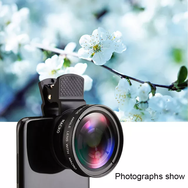 2 in 1 Lens 0.45X Wide Angle and Macro Len Professional HD Phone Camera Lens