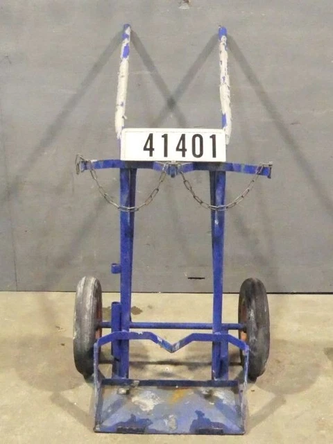 Flaschenwagen Flaschenkarre für 2 Flaschen für Autogen Schweißgerät 41401