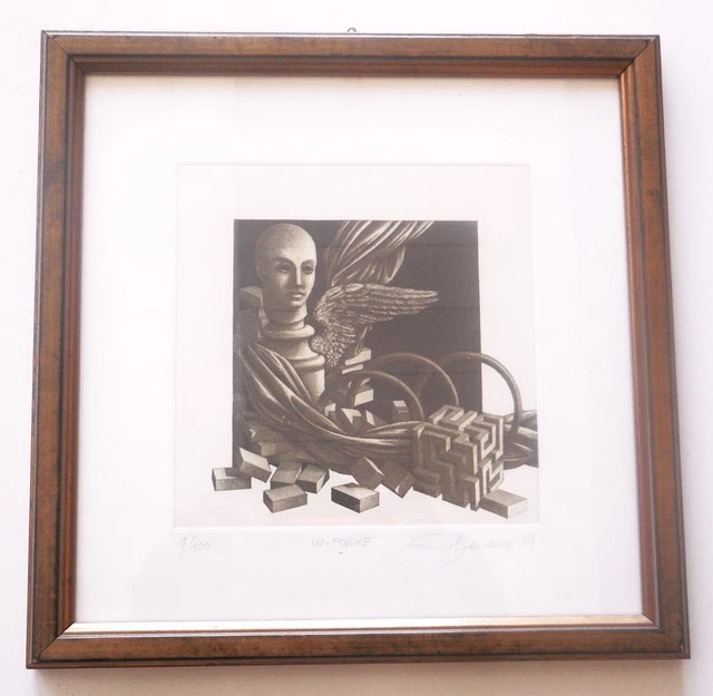 EMILIO BARACCO anno 1994 Serigrafia  " IN-FORME " esemplare 4 /100