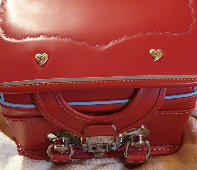 Ransel Randoseru Zaino Giapponese In Pelle PU Per Ragazzi: Leggero, Con Chiusura Automatica E Riflettori - Marrone (34x26x20cm)