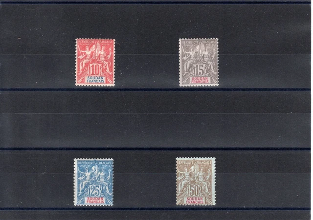 Timbre Soudan France Colonie 1900 N°16/19 Neuf* Mh