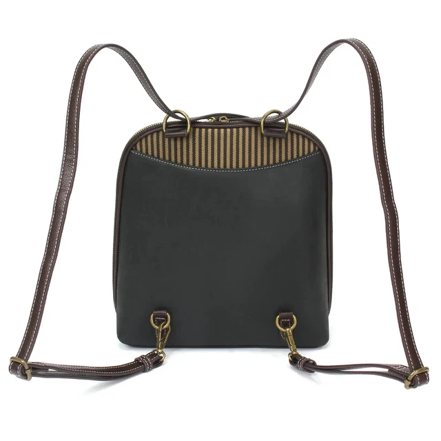 Sac À Dos Convertible Cheval Noir Chala Sac Fourre-Tout Sac Cuir Faux Toile 2