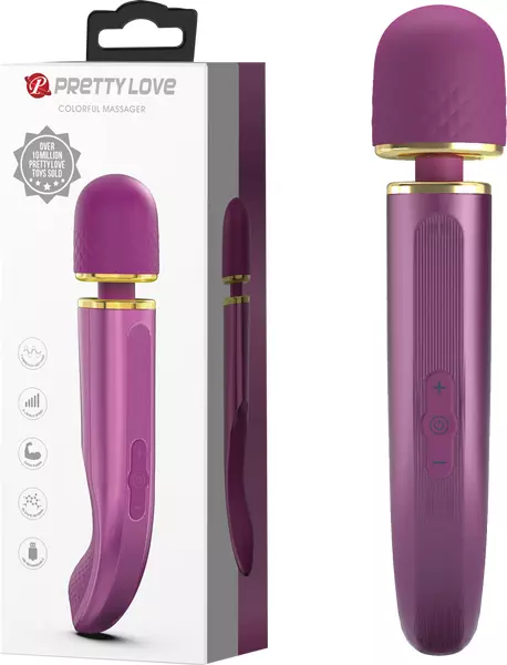 Pretty Love Charming Massager 9.4" Vibrator Massage Wand Purple