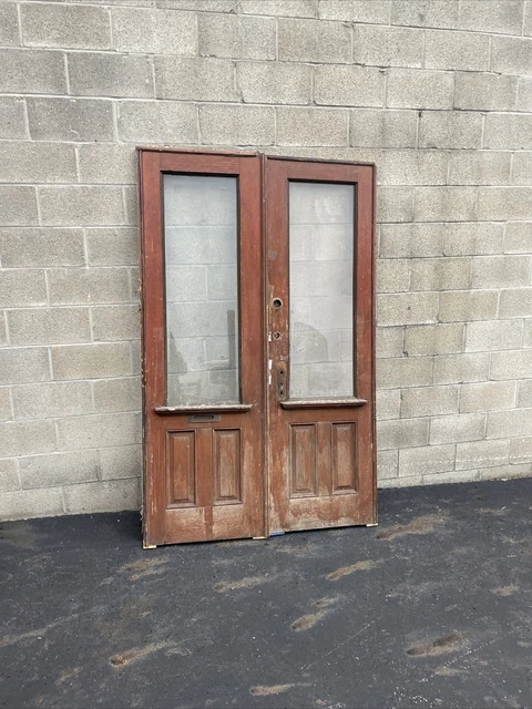 CM773 Pair Antique double doors 51 x 79.5 x 1.75