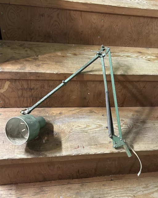 Vintage Articulating Arm Industrial Work Bench Light Steam Punk Parts