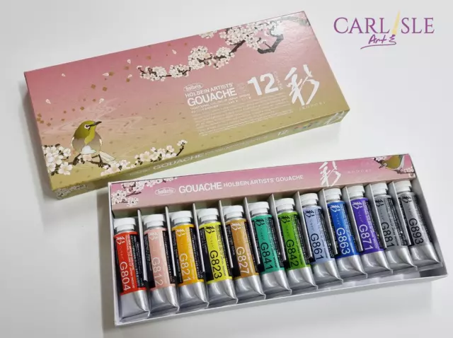 Holbein Artist' Gouache Traditional Colours of Japan Irodori Spring Set of 12