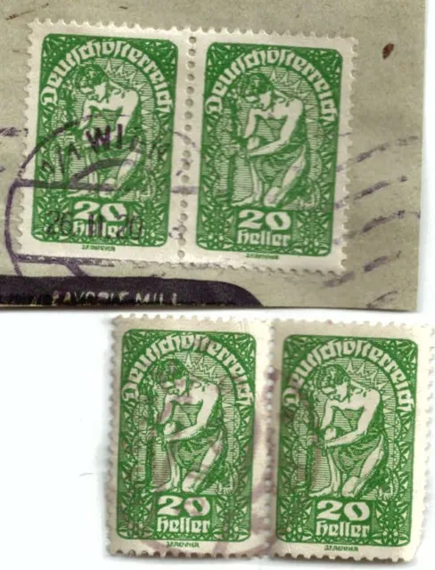 Konvolut (41 Stück) 20 Heller, 1919, grün