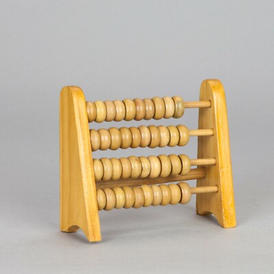 ABAC Abaco didattico vintage legno a colori naturale Wooden Abacus Montessori NEW! 