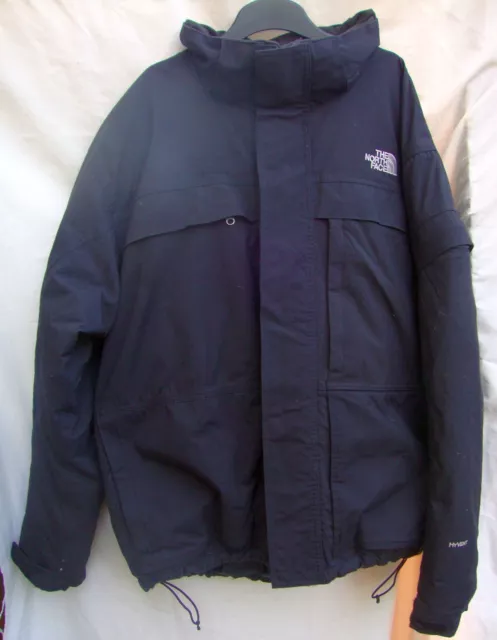 Mens The North Face Fur Hooded Parka 550 Down Jacket Coat Black Hyvent XL