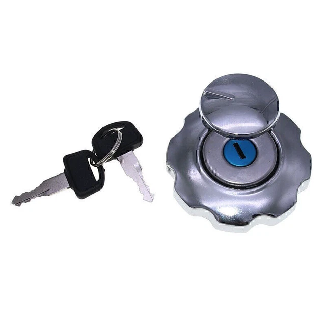 Universal CNC Motorcycle ATV Bike Locking Fuel Cap Tank Lock Gas Cap + 2 Key Kit