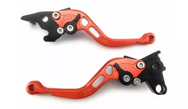 Paire Leviers Courts Orange AVDB Frein Embrayage KTM RC8 RC8R RC8-R 2008-2015